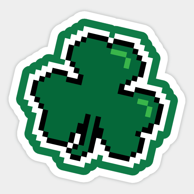 8-BIT Shamrock Sticker by TRE2PnD